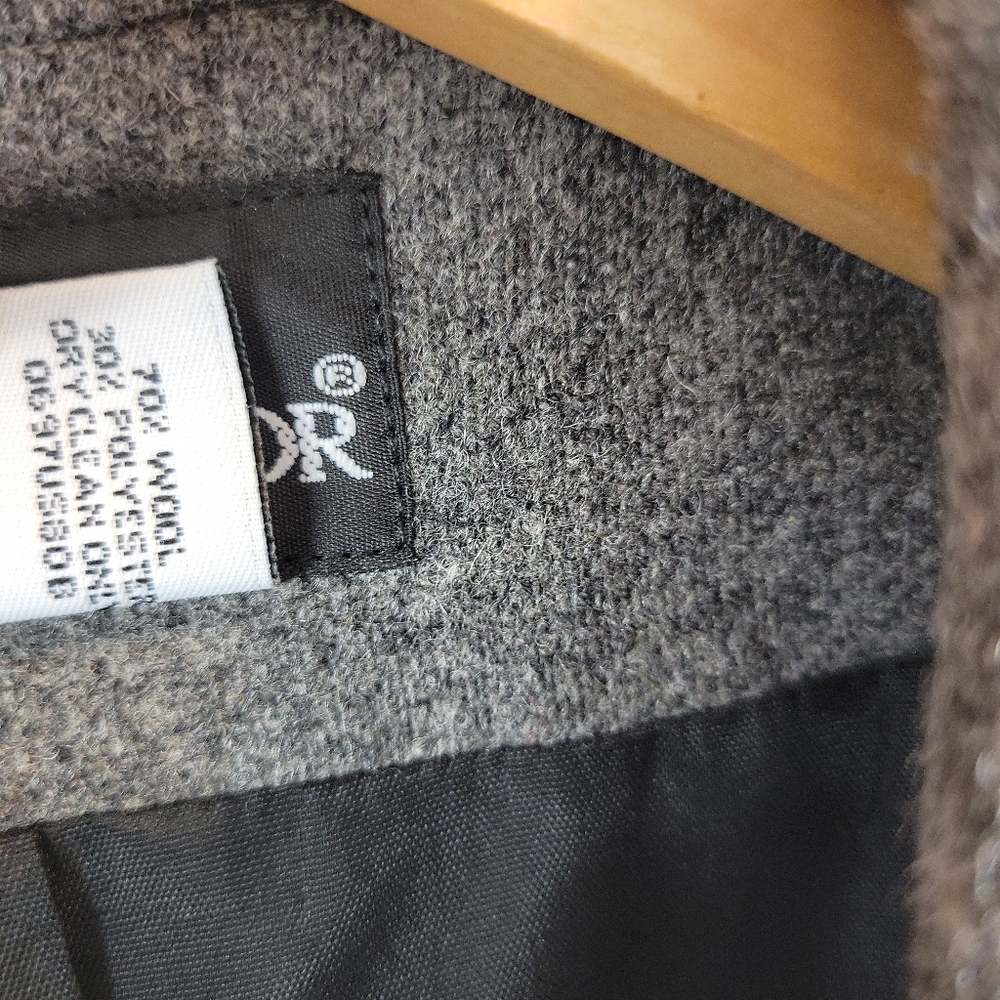 Sag Harbor Womens Gray One Button Wool Blend Blazer Jacket - Picture 8 of 12